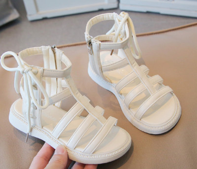 Vasaros mergaičių sandalai Gėlės Peteliškės Saldūs Minkšti laisvalaikio paplūdimio batai Vaikams Princesės Sandalai Madingi Gladiatoriaus batai