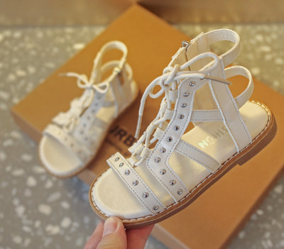 Vasaros mergaičių sandalai Gėlės Peteliškės Saldūs Minkšti laisvalaikio paplūdimio batai Vaikams Princesės Sandalai Madingi Gladiatoriaus batai