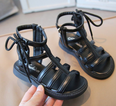 Vasaros mergaičių sandalai Gėlės Peteliškės Saldūs Minkšti laisvalaikio paplūdimio batai Vaikams Princesės Sandalai Madingi Gladiatoriaus batai