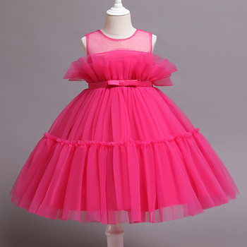 Βρεφικό φόρεμα 0-5Y Αμάνικο διχτυωτό φόρεμα πριγκίπισσας Tutu Νεογέννητο Φόρεμα Κοριτσιού Νυφικό Φόρεμα για κοριτσάκι για 1ο γενέθλιο