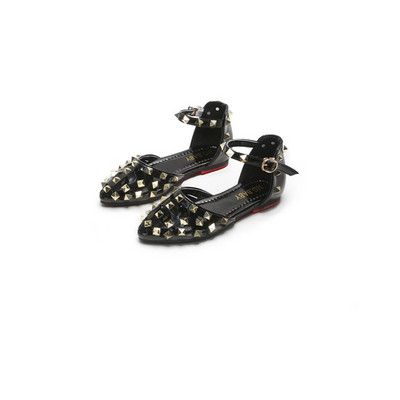 Lányos római szandálok 2021, nyáron, új gyermekpapucsok, puha talpú szegecses hercegnőcipők, divatos hegyes szandálok SMG117