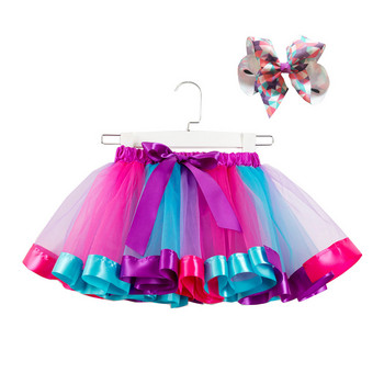 2022 Нова пола Туту Дрехи за момиченца 12M-8Yrs Цветни мини петтискирти Girls Party Dance Rainbow Tulle Polits Детско облекло