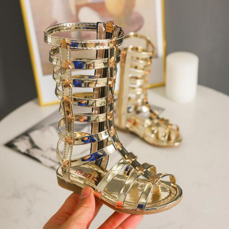 Uued suvised lastesandaalid Rooma saapad Kõrge otsaga tüdrukutele sandaalid Lastele Gladiaatorsandaalid Soe allahindlus Väikelastele Tüdrukute kingad A797