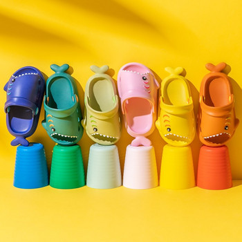 Бебешки обувки Пантофи Сандали Карикатура Акула Лято Малко дете Деца Момчета Момичета Деца Обувки с мека подметка Противоплъзгащи се