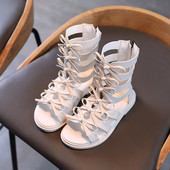 Princesės suknelės sandalai mergaitėms, vaikiški batai Gladiator Sandalai vaikams 2022 m. madinga vasaros lankas paplūdimio batai 3 5 6 7 8 9 10 11 12 metai