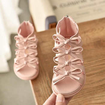 Горещи продавани летни модни римски ботуши Високи сандали за момичета Детски гладиаторски сандали Сандали за малки деца Висококачествени обувки за момичета
