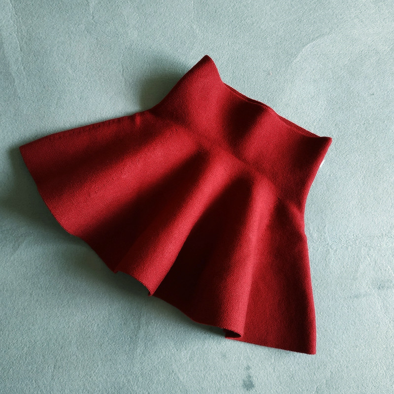 DE PEACH Žiemos kūdikių kūdikių sijonai vaikiški madingi maži klostuoti megzti sijonai kūdikiams rūbai vaikams ruduo 2-10 m.