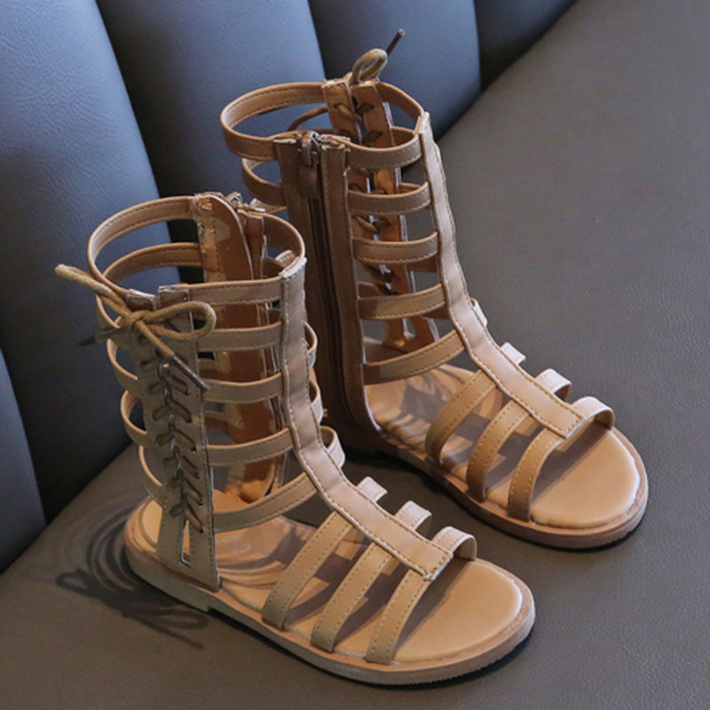 TELOTUNY basutės Mažiems kūdikiams Vaikams Kūdikiams Mergaitėms Vasaros Romos princesės Batai Gao Bang Open Toe Sandalai Vaikiški basutės mergaitėms