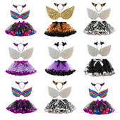 Merginos ir moterys Tutu Sijonai Wings Mergaičių kostiumas Helovino gimtadienio princesės suknelė Angelas Šviečiantys sparnai TuTu Sijonas Vakarėlis