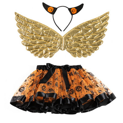 Merginos ir moterys Tutu Sijonai Wings Mergaičių kostiumas Helovino gimtadienio princesės suknelė Angelas Šviečiantys sparnai TuTu Sijonas Vakarėlis