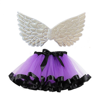 Merginos ir moterys Tutu Sijonai Wings Mergaičių kostiumas Helovino gimtadienio princesės suknelė Angelas Šviečiantys sparnai TuTu Sijonas Vakarėlis