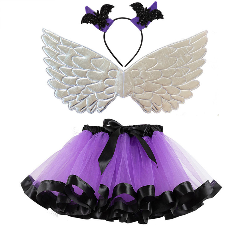 Merginos ir moterys Tutu Sijonai Wings Mergaičių kostiumas Helovino gimtadienio princesės suknelė Angelas Šviečiantys sparnai TuTu Sijonas Vakarėlis