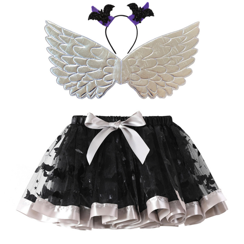 Merginos ir moterys Tutu Sijonai Wings Mergaičių kostiumas Helovino gimtadienio princesės suknelė Angelas Šviečiantys sparnai TuTu Sijonas Vakarėlis