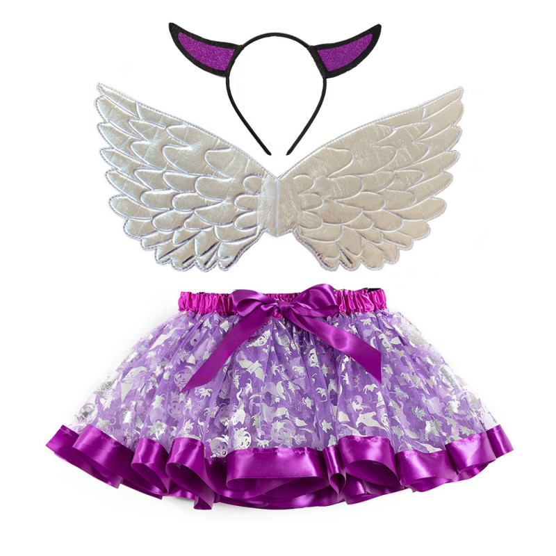 Merginos ir moterys Tutu Sijonai Wings Mergaičių kostiumas Helovino gimtadienio princesės suknelė Angelas Šviečiantys sparnai TuTu Sijonas Vakarėlis