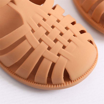 Летни детски сандали Бебешки момичета Момче Малко дете Меки дишащи издълбани римски обувки Детски обувки 2022 Плажни детски чехли