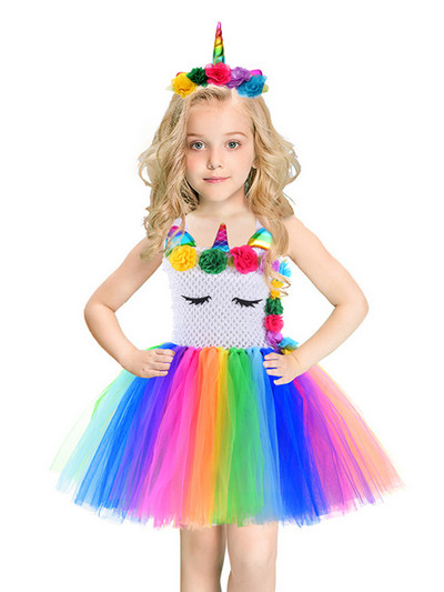 Karácsonyi Unicorn Tutu ruha flitterek lányok balett tánc bál hercegnő születésnapi parti ajándék Halloween cosplay jelmez szárnyakkal