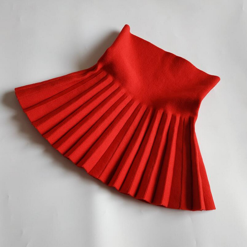 2022 Baba totyogó gyerekruha Iskola lányoknak kötött szoknya alsó Princess ráncos szoknyák gyerekeknek gyerekruhák JW7082