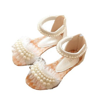 Бели сандали за момичета Елегантни парти момичета Римски сандали Принцеса Детски сандали Луксозна марка