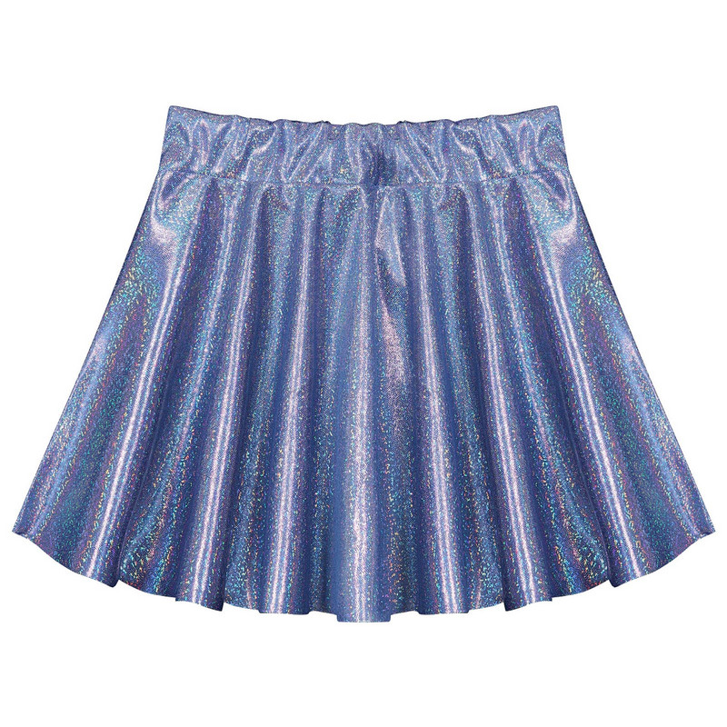 Madingi blizgūs blizgučiai mergaičių, platėjantys, klostuoti A formos mini čiuožėjas Skort vaikams, elastinga juosta, paspirtukas, mini sijonas šokių drabužiai