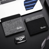 Tekstilinė moderni vyriška piniginė dviejų spalvų