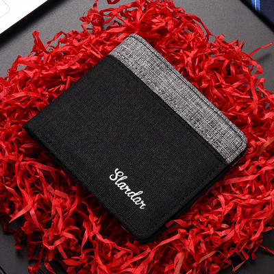 Tekstilinė moderni vyriška piniginė dviejų spalvų