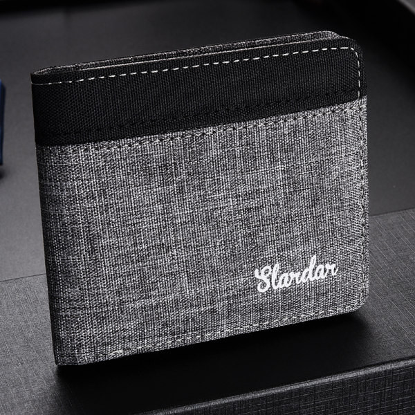 Tekstilinė moderni vyriška piniginė dviejų spalvų