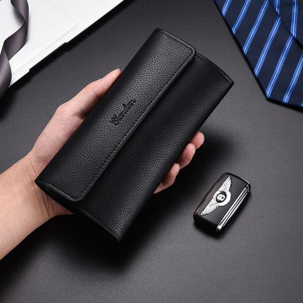 Fekete háromrészes férfi pénztárca