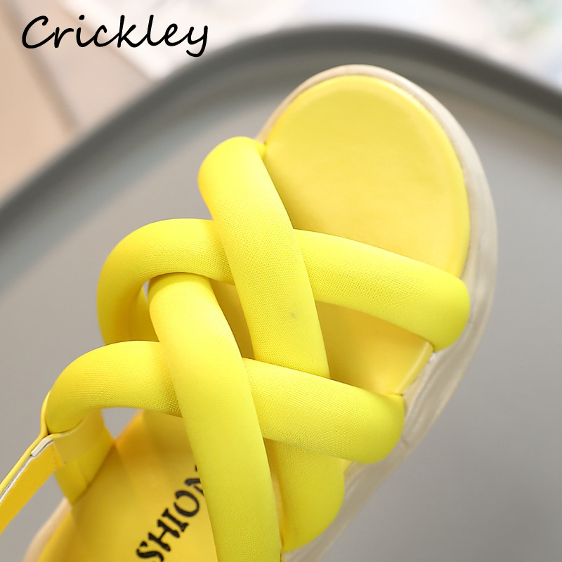 Moodsad tüdrukute sandaalid Pinkycolor Cross rihmaga konksu aasaga rannajalatsid lastele Printsess Pehmed Mugavad Paljajalu Laste Sandaalid