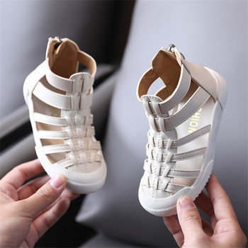 Нови летни детски сандали  2022 г. Римски сандали с издълбана обвивка на пръстите Модни детски сандали за момичета 21-30