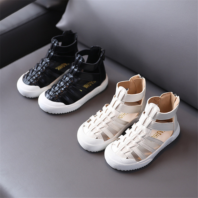 2022-es új nyári gyermekszandálok  készült, nagy hatásfokú római szandálok, üreges kihúzható lábujjak, divatos gyerekszandálok, lányok, 21-30