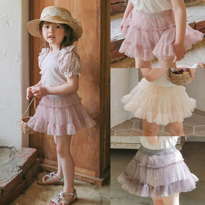 Nauji Baby Girls Tiulis Tutu Bloomers Kūdikių nėrinių siuvinėjimo trumpi sijonai Aukštos kokybės mergaičių raukiniai sijonai kūdikiams 0-12Y CL846