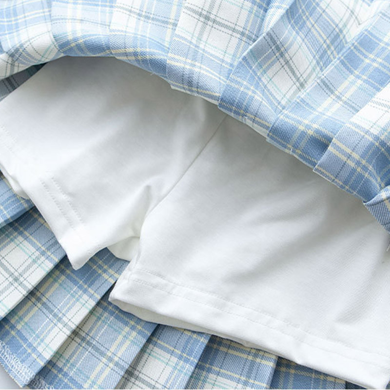 Divat 4-12 éves korig Gyerekeknek Pliszírozott szoknyák Gyerekek Főiskolai Stílus Diákelőadás Kockás szoknyák Lányoknak Alsóruhák