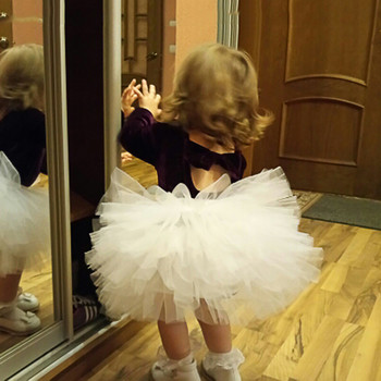 Fashion Girls Tutu Super Fluffy 6 Layers Petticoat Princess Ballet Dance Tutu Φούστα Παιδική Τούρτα Φούστα Χριστουγεννιάτικα Παιδικά Ρούχα
