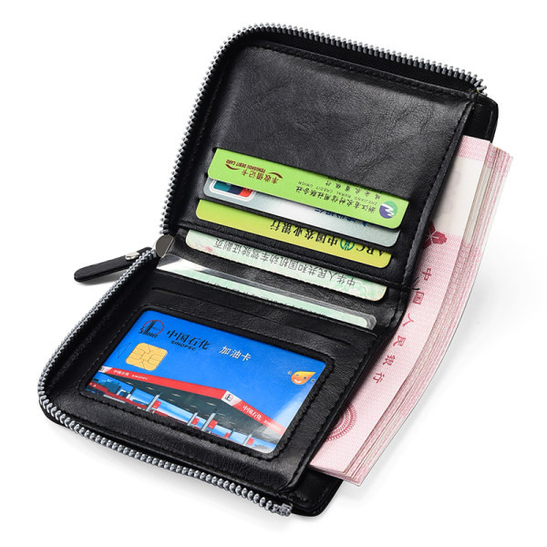 Odinė vyriška piniginė su kortelių lizdais