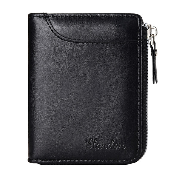 Odinė vyriška piniginė su kortelių lizdais