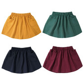 Sijonai Vaikams 2022 m. Vasaros nauji kūdikių rūbai mergaitėms Laisvalaikio triušio kišenės Medvilninis sijonas mergaitėms Mažiems vaikams Dovanos gimtadienio proga 3–8 m.