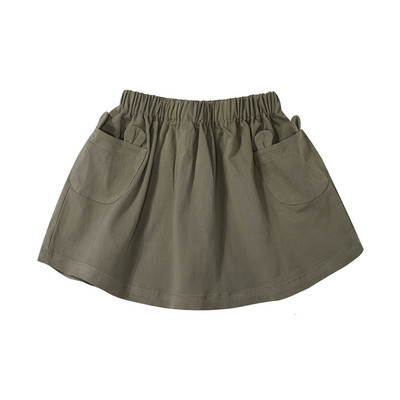 Sijonai Vaikams 2022 m. Vasaros nauji kūdikių rūbai mergaitėms Laisvalaikio triušio kišenės Medvilninis sijonas mergaitėms Mažiems vaikams Dovanos gimtadienio proga 3–8 m.