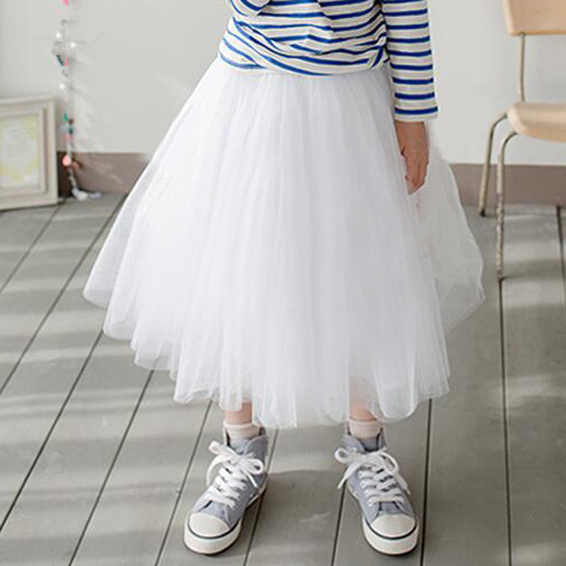 2020 tavaszi nyári gyermekszoknyák bolyhos, puha tüll lányok szoknyák hosszú lányok szoknyák 2-12 éves gyerekeknek, hálós labdaruha szoknya