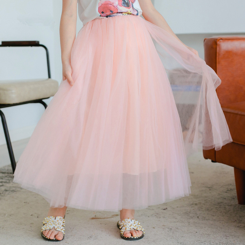 2020 tavaszi nyári gyermekszoknyák bolyhos, puha tüll lányok szoknyák hosszú lányok szoknyák 2-12 éves gyerekeknek, hálós labdaruha szoknya