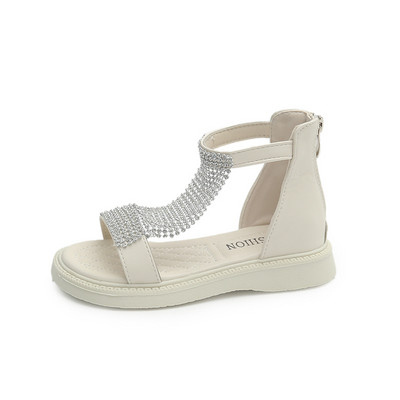 Dječje sandale sa vještačkim dijamantima za djevojčice Ljeto Novo 2022. Univerzalne šuplje otvorene prste Dječje modne balske cipele princeze za party vjenčanje