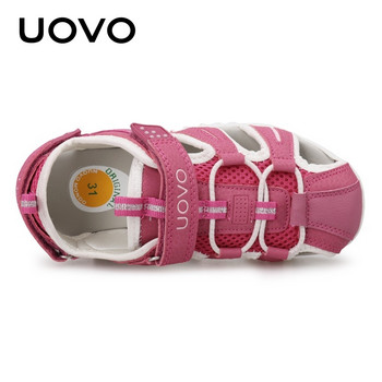 UOVO Ново пристигане 2022 Летни плажни обувки Детски сандали със затворени пръсти за малки деца Детски моден дизайнер за момичета № 24-38