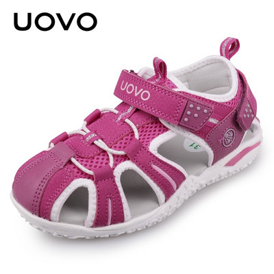 UOVO újdonság, 2022 nyári strandcipő gyerekeknek zárt orrú tipegő szandálok gyermek divattervező lányoknak #24-38