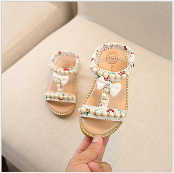 ΝΕΑ μόδα Παιδικά Σανδάλια καλοκαιρινά παιδικά σανδάλια κοριτσίστικα παπούτσια πριγκίπισσα με χάντρες αντιολισθητικά παπούτσια για μωρά