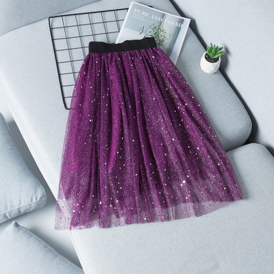 2020 m. nauji pavasariniai mergaičių sijonai 3–14 m. vaikiški sijonai blizgantys madingi tinkliniai sijonai vaikiški drabužiai