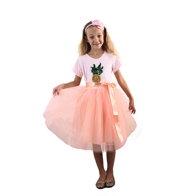Nauji tiulio mergaičių sijonai Princesė Spalvingi Tutu Ilgi Sijonai Elastinga Juosmuo Šifonas Vaikams Ballinė suknelė Drabužiai Vaikiški Drabužiai