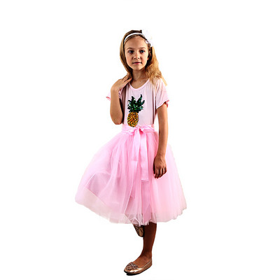 Nauji tiulio mergaičių sijonai Princesė Spalvingi Tutu Ilgi Sijonai Elastinga Juosmuo Šifonas Vaikams Ballinė suknelė Drabužiai Vaikiški Drabužiai