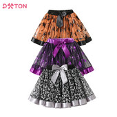 DXTON Helovino kostiumai vaikams Mergaičių voratinklis voratinklis kaukolė Tutu sijonas vakarėlio festivalio sijonai mergaičių pasipuošęs Cosplay sijonas