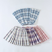 Mergaičių klostuotas sijonas Harajuku Preppy Style Plaid Sijonai Mini mielos japoniškos mokyklinės uniformos Kawaii sijonai vaikams mergaitėms Nemokamas lankelis