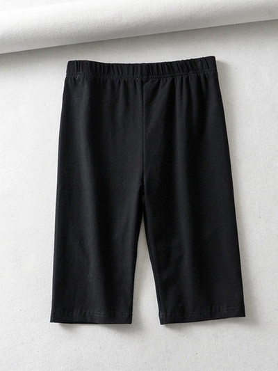 seksualūs moteriški medvilniniai aukštu juosmeniu elastingi grynos spalvos ploni moteriški dviračio šortai iki kelių