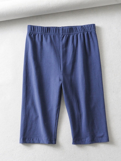 seksualūs moteriški medvilniniai aukštu juosmeniu elastingi grynos spalvos ploni moteriški dviračio šortai iki kelių